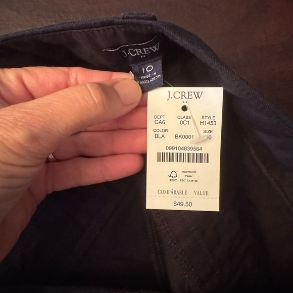 J Crew 5" classic chino short Black size 10 - Picture 9 of 14